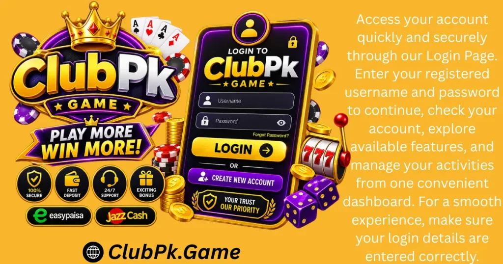 ClubpK Game Login